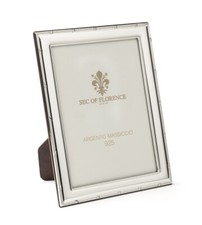 10x15 CORNICE PORTAFOTO in ARGENTO MASSICCIO 925 con retro in legno 10x15 * 7317