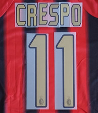 nameset AC milan CRESPO #11 adidas 2004 2005 2006 ufficiale Zafira nome numero