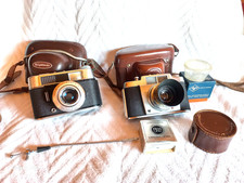 Lotto 2 vecchie fotocamere mirino anni 50/60 Voigtländer Vitoret L+Agfa Silette