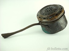Scaldino antico in rame,vecchio scaldaletto,portabrace d'epoca e collezione a315