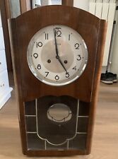 Orologio a pendolo da parete in Legno Meccanico Con Chiave Anni 70