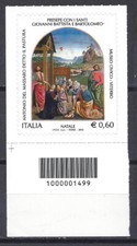 Italia Repubblica 2012 Natale Religioso con Codice Barre MNH**