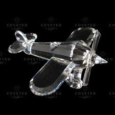 Swarovski Crystal AEROPLANE AIRPLANE PROP PLANE 152111 come nuovo in scatola ritirato raro
