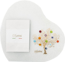 Portafoto Vetro Murano Cornice a Cuore Decorazione Albero Della Vita Con Murrine