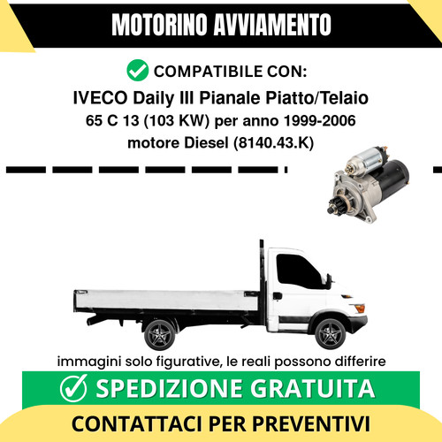 Motorino avviamento iveco - motorino,