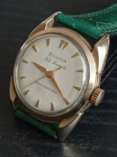 Antico Raro BULOVA L6 Automatico Waterproof New York Pl Oro orologio Vintage Top