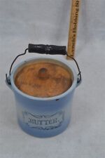 antique  crock blue  butter