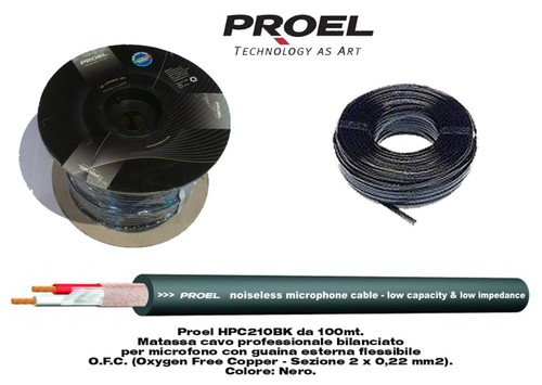 Proel hpc210bk bobina 100mt - proel,