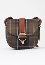 BARBOUR Borse Donna Nero Borsa mini Borsa a tracolla con motivo tartan Elm Autun