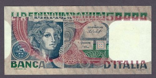 Banconota 50000 lire volto - 50000,