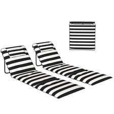 Outsunny Set 2 Sdraio Spiaggia