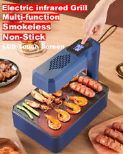 Girarrosto a infrarossi 850W senza fumo barbecue padella griglia piastra calda antiaderente Teppanyaki