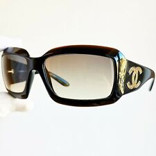 occhiali da sole CHANEL 6022-Q sunglasses brown oval square wrap 538/13 new lens
