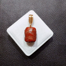 Collana con perline di corallo Italia ciondolo vintage 100% naturale...