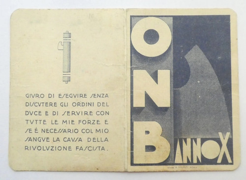 Tessera onb anno piccola - onb, la