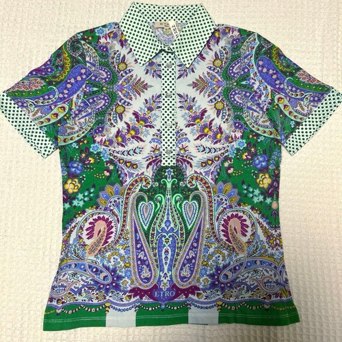 Polo etro taglio cucito - etro,