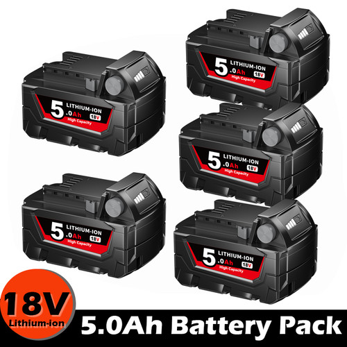 Per milwaukee m18 batteria - 5x,