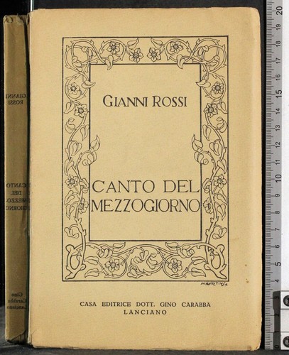 Canto del mezzogiorno - mezzogiorno., gianni