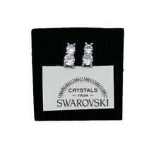 Orecchini da donna ragazza argento marcato 925 e cristalli swarovski R originali