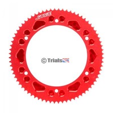Pignone posteriore Jitsie Oset 20 RACING - 82T - lavorato CNC - rosso anodizzato