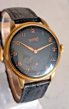 Eberhard manuale 36 mm black dial gold plated