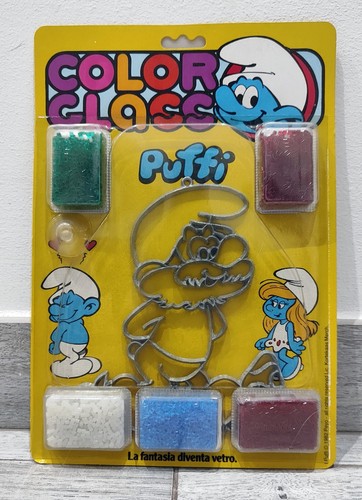 Color glass puffi grande puffo - glass,