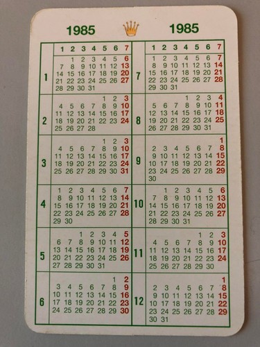 Calendario rolex - calendario/calendario,