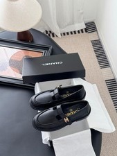 Mocassini Chanel mary jane in pelle nera - donna taglia 37C 