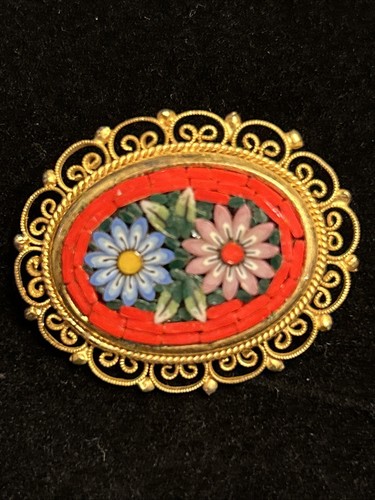 Spilla vintage micro mosaico