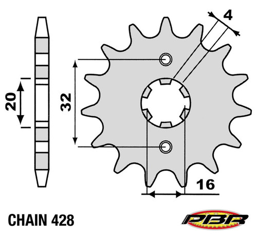 Pignone denti passo 428 per - passo,