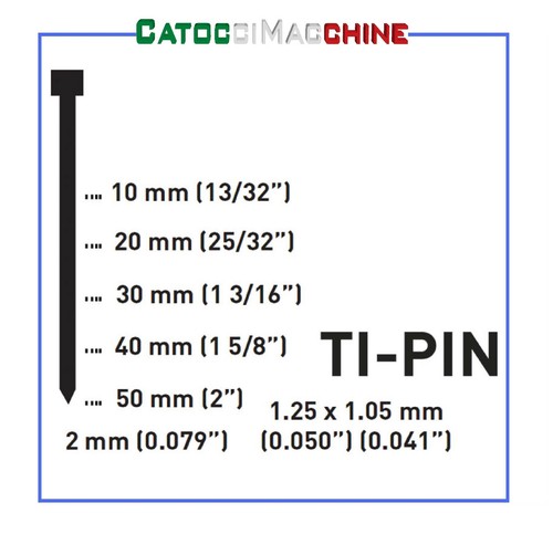 Chiodi metallici serie pin - serie, ti-pin