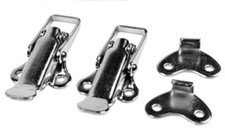 Coppia Ganci Cofano Cromati In