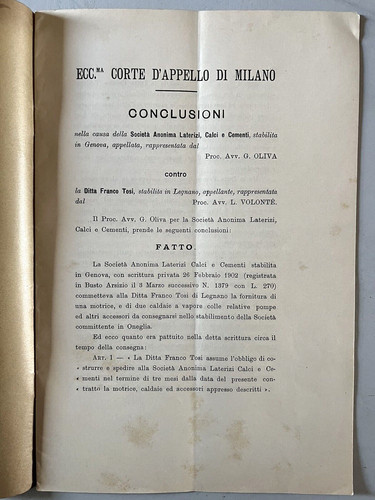 Causa società laterizi - causa,