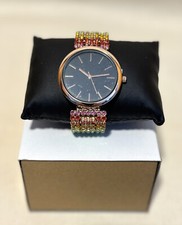 OROLOGIO CON STRASS MULTICOLORE NUOVO ASOS
