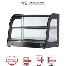 Vetrina calda con vetri curvi 150x53x60