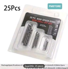 Kit 25 Mini Drill Bits HSS