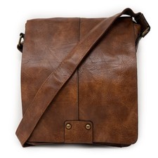 Borsa marrone uomo tracolla grande vintage postino ufficio portadocumenti viaggi