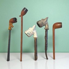 Lotto 5 Pipe D’epoca Diverse Collezione Due Terracotta Antiche