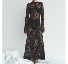 Zara ABITO LUNGO IN PIZZO CON