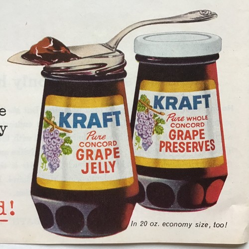 Kraft grape jelly - jelly, vintage