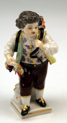 Meissen gärtner kinder figura - meissen,