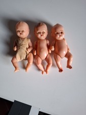 Bambolotti del 1950 in plastica arti snodabili e occhi mobili da collezione.