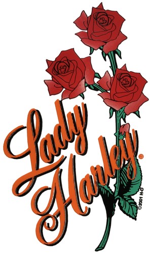 Adesivo harley davidson rose - adesivo, harley-davidson