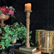 Candeliere stile antico patina