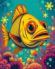 Stampa Oscar Fish Pop Art 8X10