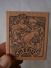 *** Timbro legno " Menu " 7.5x6.5 ristorante pizzeria trattoria osteria bar  ***