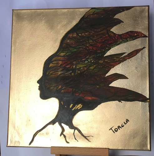 Quadro acrilico tela 40x40 - tela,