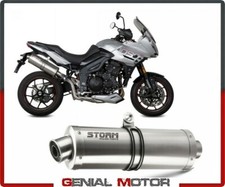 Scarico Storm by Mivv Oval acciaio inox per Triumph Tiger 1050 Sport 2017 > 2020