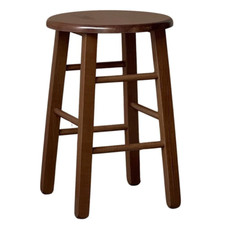Sgabello basso in legno da bar