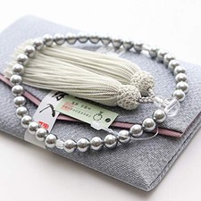 Perline di preghiera per donna, circa 7 mm, perla nera conchiglia